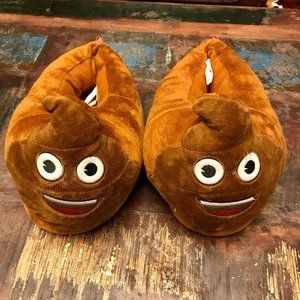 Kids Size 7/8 Poop Emoji Slippers